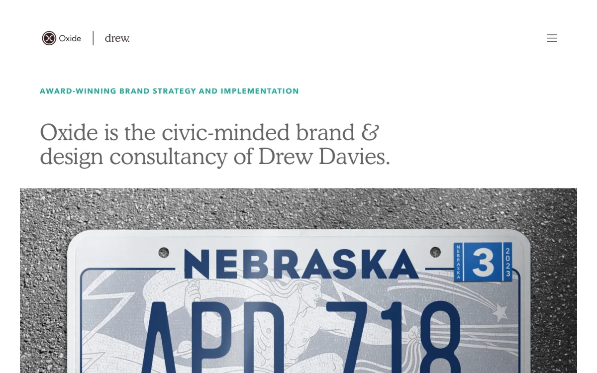 Oxide Design Co. homepage, captured September 28, 2026